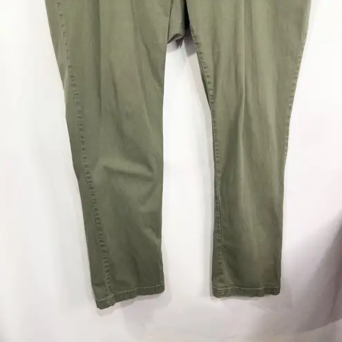 Woman Within Plus Size 26W Jeans Elastic Waist Stretch Pull On Green 487