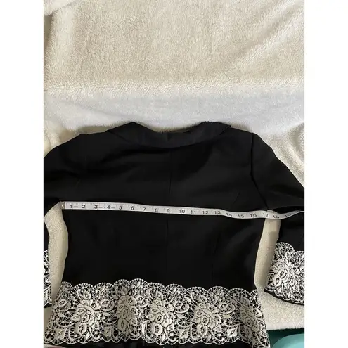 Maggy London Maggie London Petite Peplum Embroidered Jacket Size 4