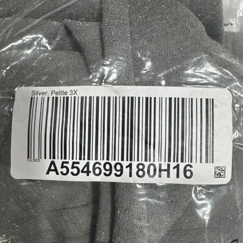 Girl With Curves Women's 3XP Petite Pants Glitter Knit Straight Leg Gray A554699 Size undefined