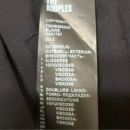 The Kooples Iris Floral Twist Knot Mini Dress Purple Black NWT Size 2