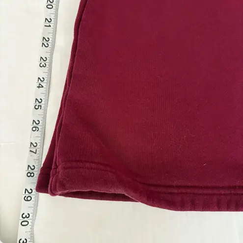Women's Les Tien Bella Bell Bottom STRUCTURED FLEECE Sweatpants burgundy XS Red