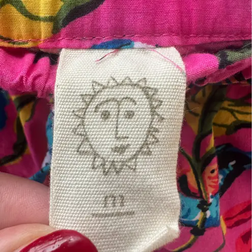 Printfresh Hummingbird Haven 2 Piece Pajama Set Women’s Medium Pink Artsy Cotton