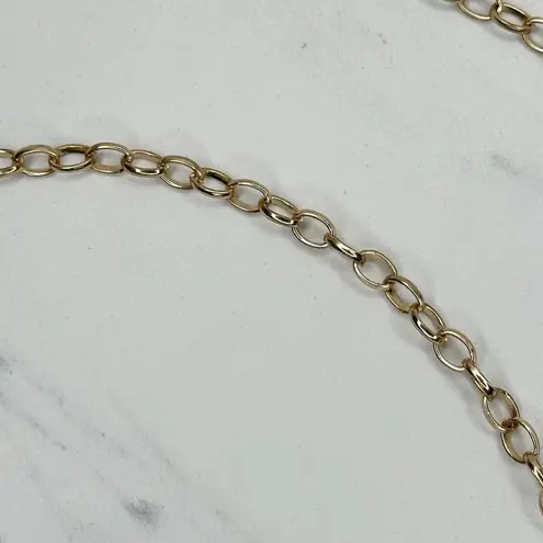 Adrienne Vittadini Gold Rhinestone Chain Link Belt One Size (OS) ✨