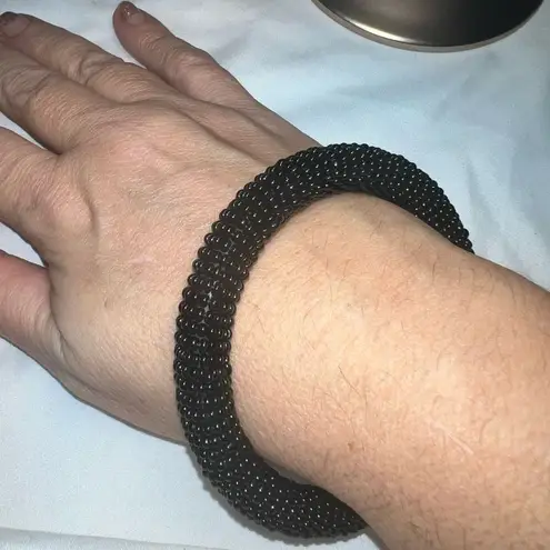 Nogu Raven | Himalayan Glass Bead Bracelet Black