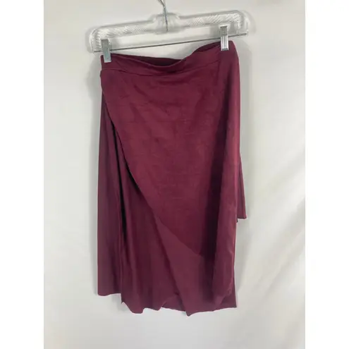 Solemio NWT Maroon Wrap Skirt Suede Size Medium