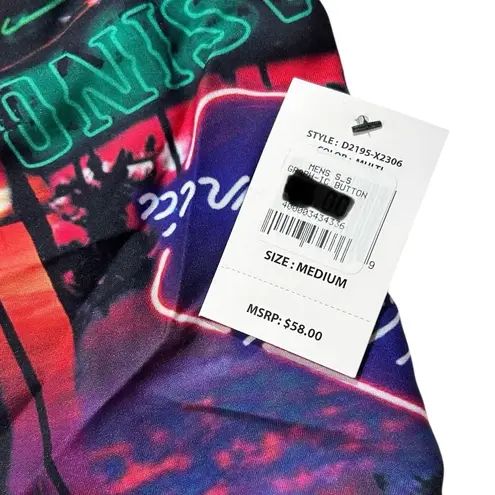 Sole Society Surf Society Shirt Button Up Hotel California Neon Casino Medium Vegas