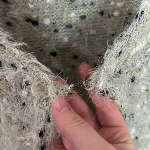 Raga Longline Speckled Fuzzy metallic accent thread Cardigan Size M