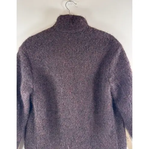 IRO Womens Blazer Burgundy Rafa One Button Oversized Alpaca Wool Jacket 36 Small