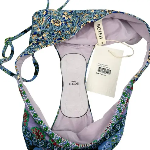 Boteh NWT Tuckernuck Medium Onda Andri Tri Bikini FULL SET Blues Patchwork Boho Blue