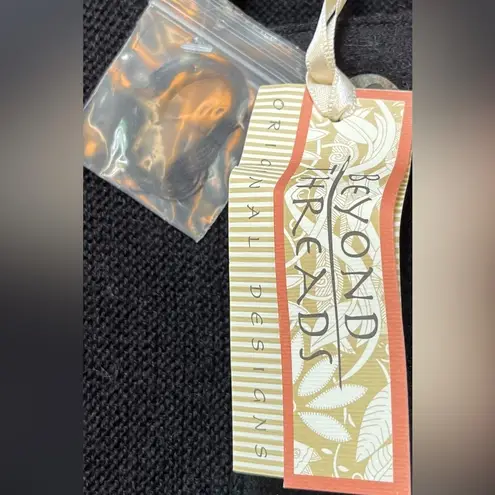 Beyond Threads Alpaca Merino Wool Tunic Vest Cardigan Black L NWT Size L