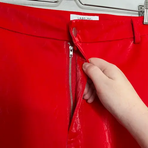 ASOS Labelrail x Eva Apio red hot faux leather pants size 16 (UK)
