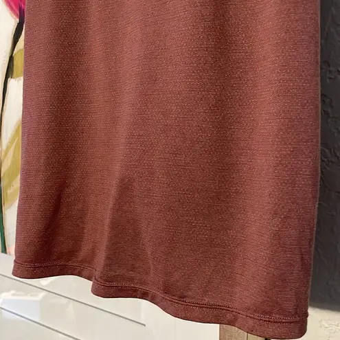 prAna Brown Dark Mauve High Neck Twist Back Top Medium Athleisure Tank Yoga