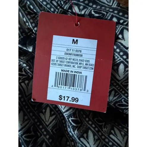 Mossimo Supply Co Black White Tribal Pom Trim Shorts Women’s M Size M