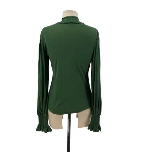 Nation Ltd Violet Prim And Proper Top Tee Blouse Pima Cotton Green Size XS