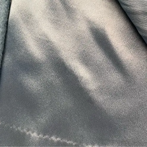 Vintage Crestmoor Wool Norwegian Fox Fur Collar Pea Coat 50s 60's Blue Size M