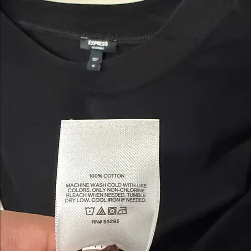 EXPRESS  Cotton Crew Neck Long Sleeve Boyfriend Tee - Image 5