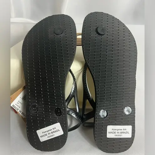 Havaianas  Black Sling Back Sandals NWT Size 7/8