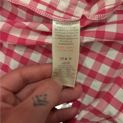 Burberry London Pink Checkered Tank Top Size 12