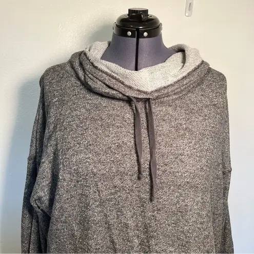 Old Navy  Funnel Neck Pullover Sweatshirt Thunder Grey