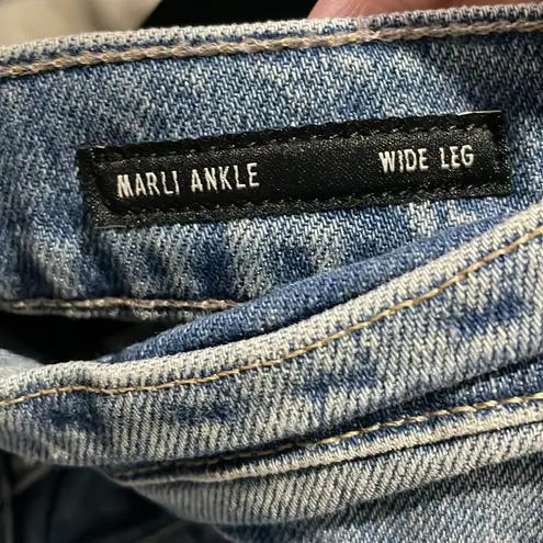 NWT Edwin Anthropologie Marli Ankle Wide Leg High Waist Mom Jean Sz 31 Blue