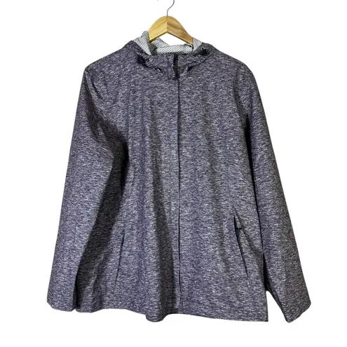 Free Country Waterproof Rain Jacket Womens XL Heather Purple Full Zip Outdoor