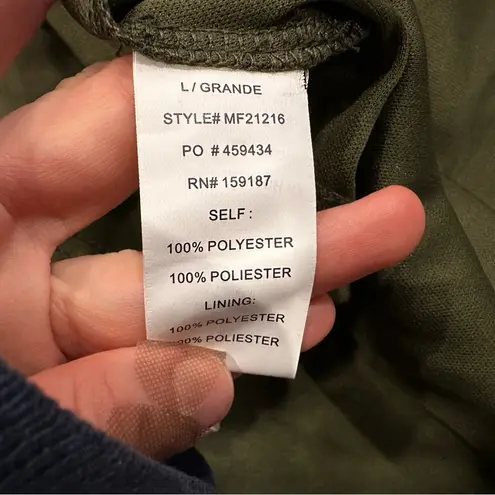 Maniju Green Satin Beaded Detail Cowlneck Gown Large L