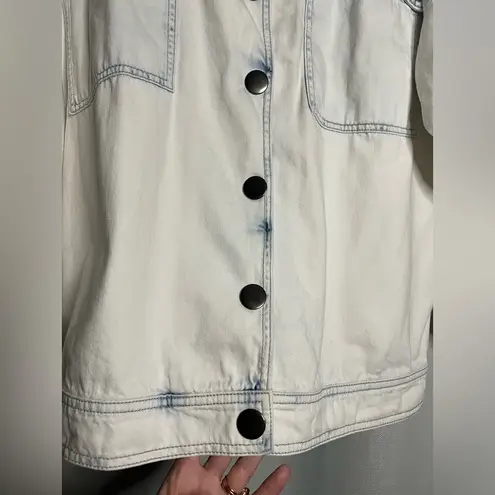 CAbi  White Bleach Wash Denim Drew Jacket