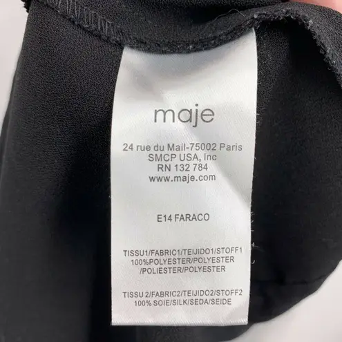 Maje Faraco Black Braided Back Tank Large