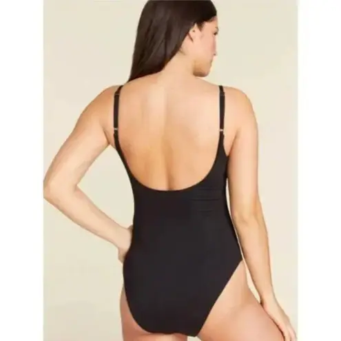 ANDIE Swimsuit The Santorini One Piece Black Cut Out Neutral Vacation Beach Pool