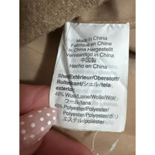 J.Crew Mercantile Tan Wool Long Sleeve Full Zip Turtleneck Coat Jacket Size 00P