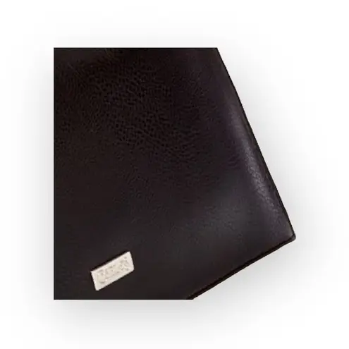 Carlos Santana new 𒀭Vegan Leather Faux Fur Pom Pom Clutch Handbag Bag 𒀭Black