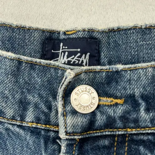 Stüssy Vintage Y2K Stussy International Button Fly Blue Denim Jeans 34x30 Japan Fashion