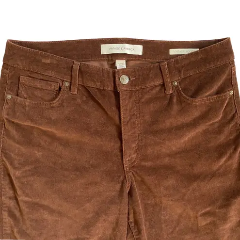 VINTAGE AMERICA Women's Brown Corduroy Vintage Bootcut Jeans Missy Senora 12/31