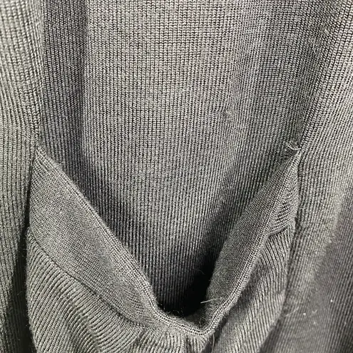 Papillon Black Short Cap Sleeve Button Detail Tunic Top Women's Size Small NWT