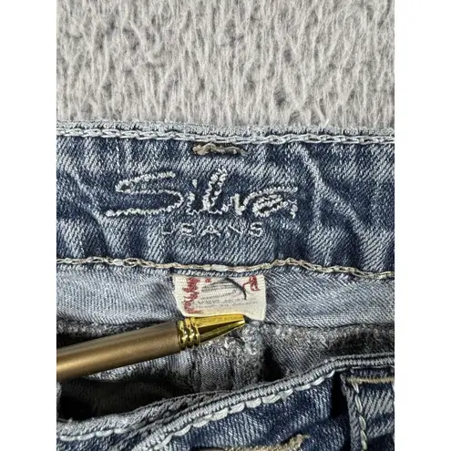 Silver Jeans Silver Twisted Jeans Women 27x29 Low Rise Distressed Destroyed Bootcut