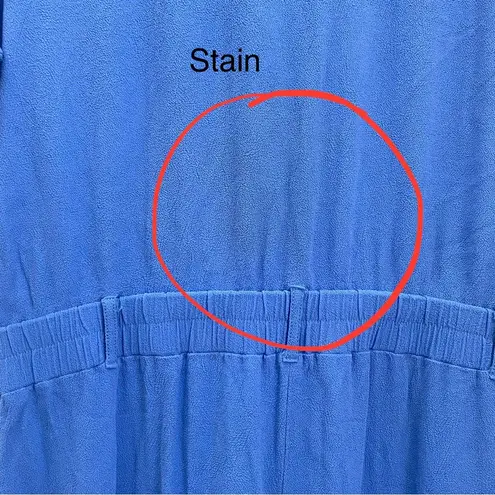 Vintage SAINT GERMAIN Paris Blue Short Sleeve Romper Jumpsuit Size XL