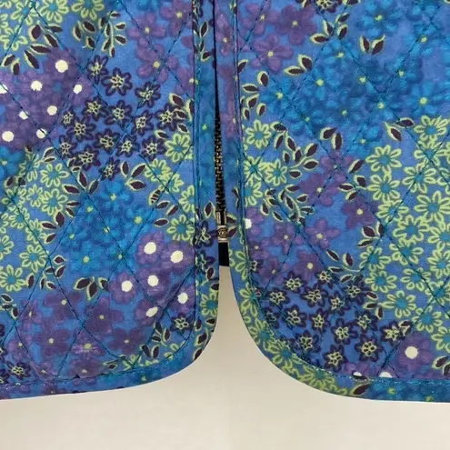 Christopher & Banks Quilted Floral Frenzy Full Zip Jacket Size XL Boho Garden - Image 6