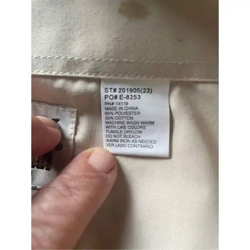 Vintage Ely Cattleman Men’s Cream Long Sleeves Western Tops Pearly Snaps Size 33