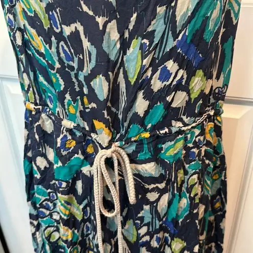 Calvin Klein Jeans  Navy Blue/Teal Abstract Boho Sleeveless Dress XL