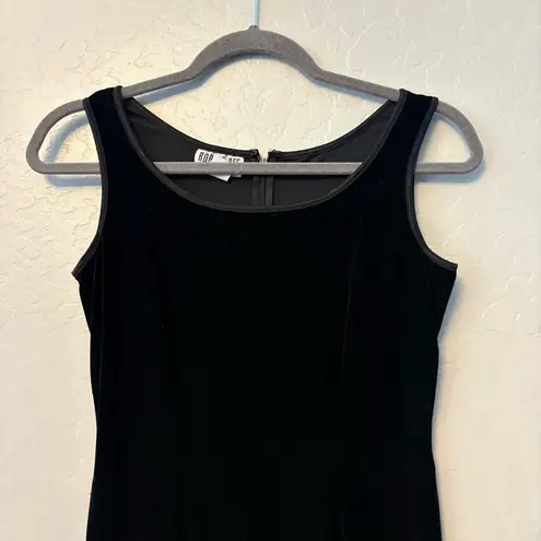 Robbie Bee Petite vintage 90s black velvet sleeveless maxi dress size 2