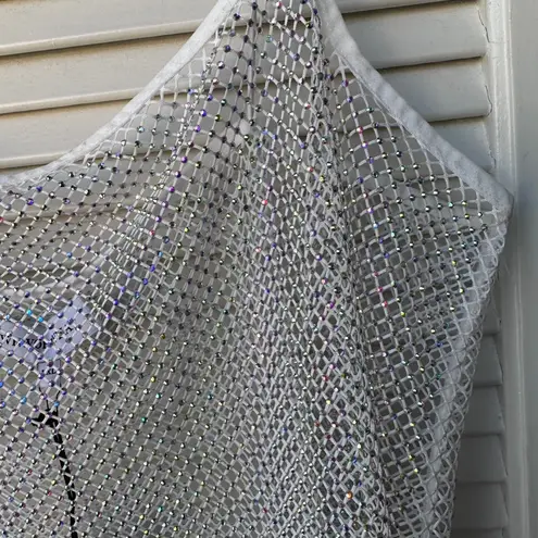 We Wore What crystal mesh cami 100 white size women xxl