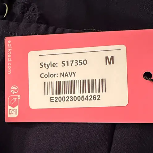 Edikted NWT Cupped Drop Waist Mini Dress. Navy. M