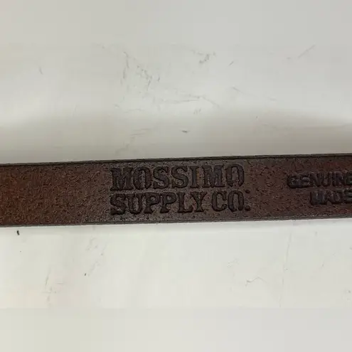 Mossimo Supply Co. Women’s Dark Brown Leather Belt Ornate Silver Buckle Size S