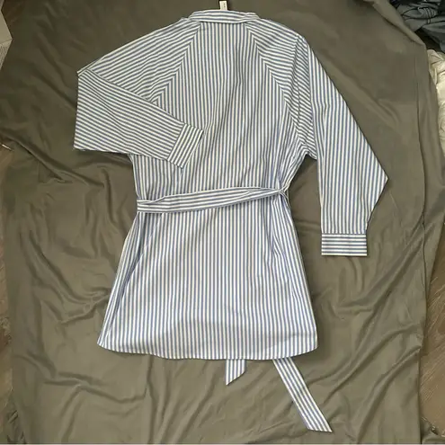 EXPRESS  Blue White Striped Portofino Button Down Dress NWT Size M
