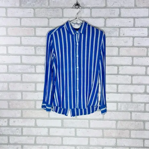 Rails Sydney Cadiz Blue and White Striped Button Down Shirt Size XS