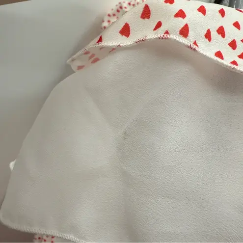 Eloquii RTR White & Red Valentine's Day Heart Print Off Shoulder Midi Dress 20