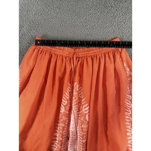 Gypsie Blu Skirt Women Large Maxi Hippie Stretch Waist Boho Aztec Pink