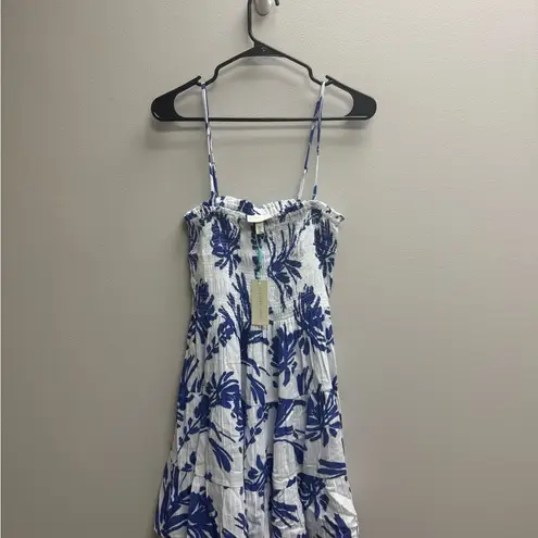Blue and White Smocked Mini Sundress Resort Wear Size undefined