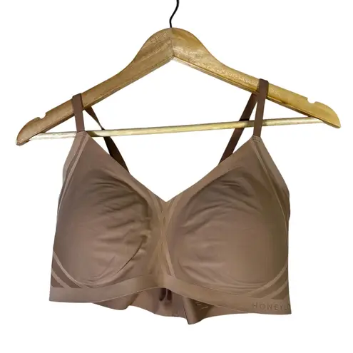 Honeylove Wirefree Silhouette Bra Womens 38d Wirelss Full Coverage Tan Size undefined