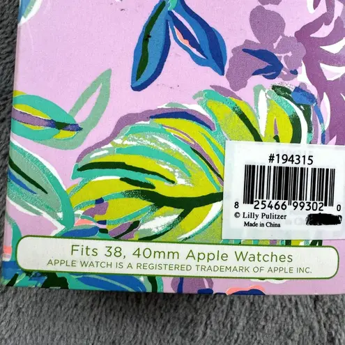 Lilly Pulitzer  Apple Watch Band 38 40mm Mermaid The Shade Leather Preppy NEW